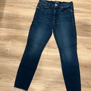 Mother High Waisted Looker Ankle Fray Tongue and Chic Sz 30